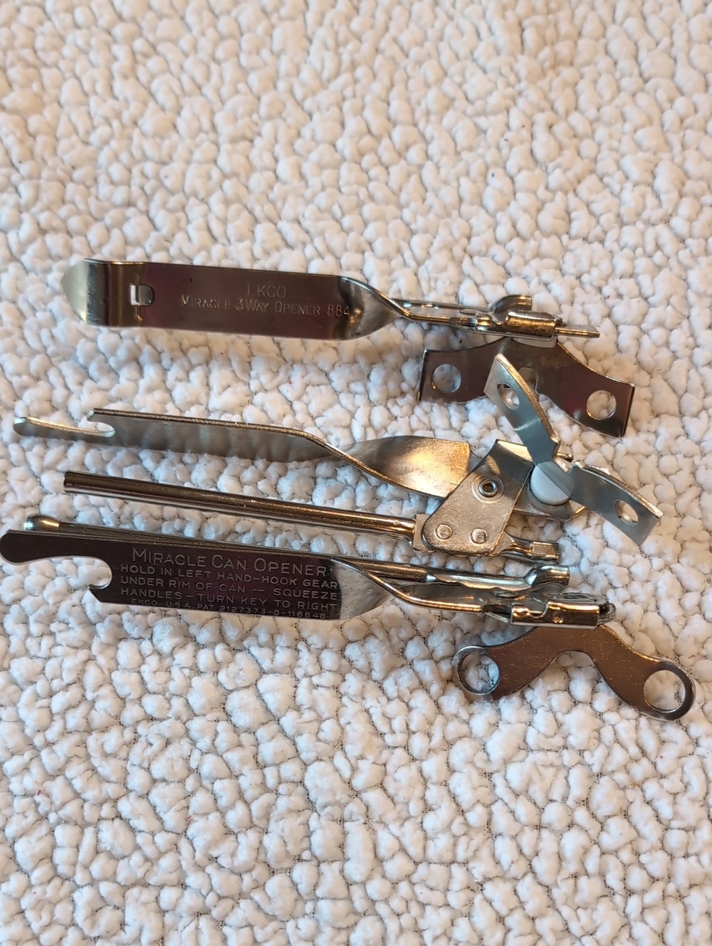Ekco and USA can openers. Lot of 3. Ekco 884 Vintage